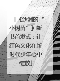 《沙洲的“小树苗”》新书首发式：让红色文化在新时代少年心中绽放