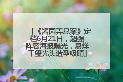 《酱园弄悬案》定档6月21日，超强阵容海报曝光，易烊千玺光头造型吸睛