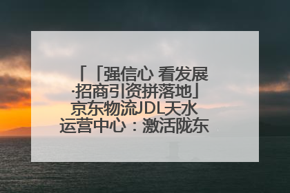 「强信心 看发展·招商引资拼落地」京东物流JDL天水运营中心：激活陇东南区域经济新引擎