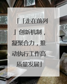 「走在前列」创新机制，凝聚合力，推动执行工作高质量发展