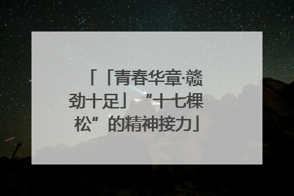 「青春华章·赣劲十足」“十七棵松”的精神接力