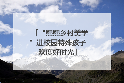 “熙熙乡村美学”进校园特殊孩子欢度好时光