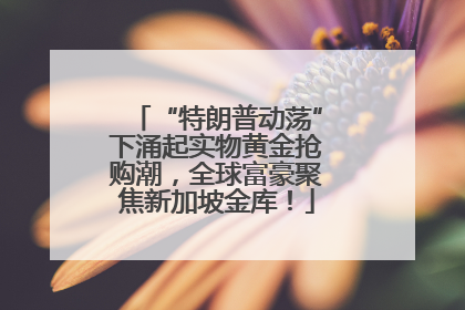 “特朗普动荡”下涌起实物黄金抢购潮，全球富豪聚焦新加坡金库！