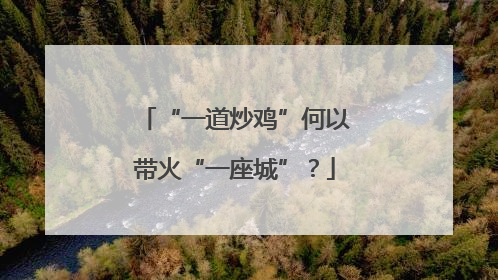“一道炒鸡”何以带火“一座城”？