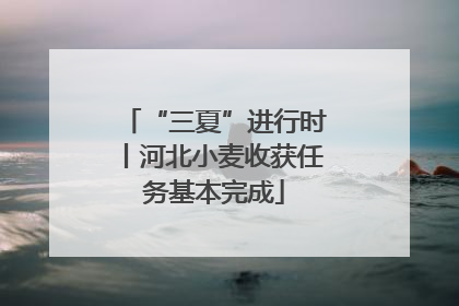 “三夏”进行时丨河北小麦收获任务基本完成