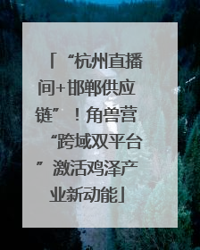“杭州直播间+邯郸供应链”！角兽营“跨域双平台”激活鸡泽产业新动能