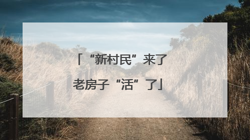 “新村民”来了 老房子“活”了