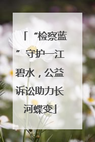 “检察蓝”守护一江碧水，公益诉讼助力长河蝶变