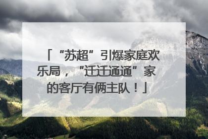 “苏超”引爆家庭欢乐局，“迁迁通通”家的客厅有俩主队！