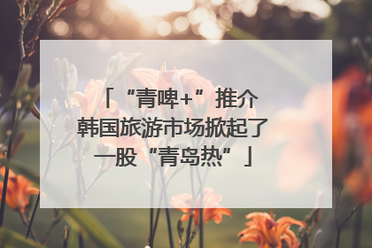 “青啤+”推介 韩国旅游市场掀起了一股“青岛热”