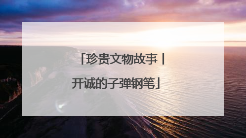 珍贵文物故事丨开诚的子弹钢笔