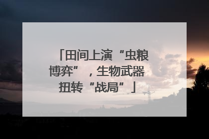 田间上演“虫粮博弈”，生物武器扭转“战局”