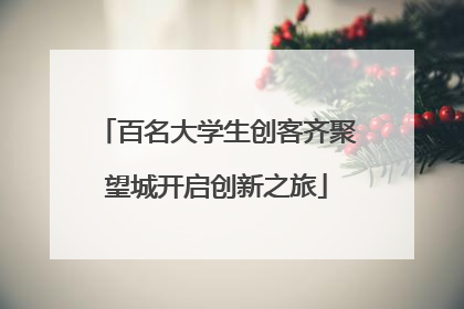 百名大学生创客齐聚望城开启创新之旅