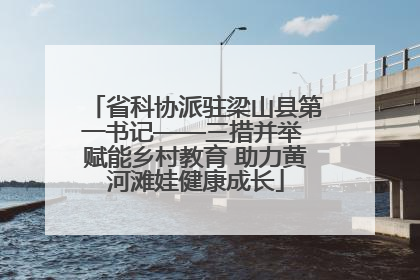 省科协派驻梁山县第一书记——三措并举 赋能乡村教育 助力黄河滩娃健康成长