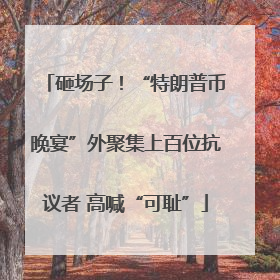 砸场子！“特朗普币晚宴”外聚集上百位抗议者 高喊“可耻”