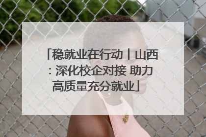 稳就业在行动丨山西：深化校企对接 助力高质量充分就业