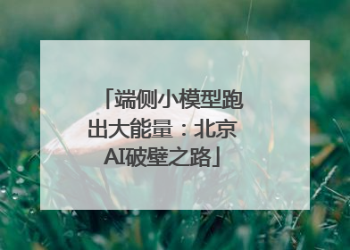 端侧小模型跑出大能量：北京AI破壁之路