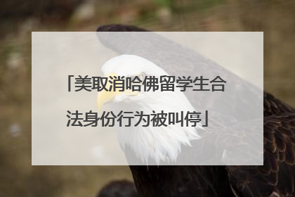 美取消哈佛留学生合法身份行为被叫停