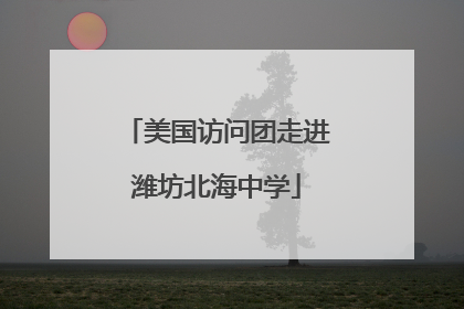 美国访问团走进潍坊北海中学