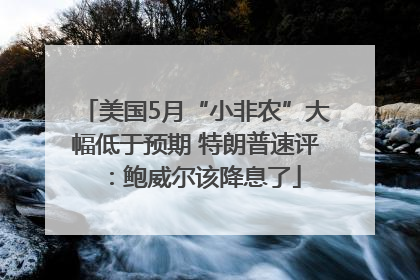 美国5月“小非农”大幅低于预期 特朗普速评：鲍威尔该降息了
