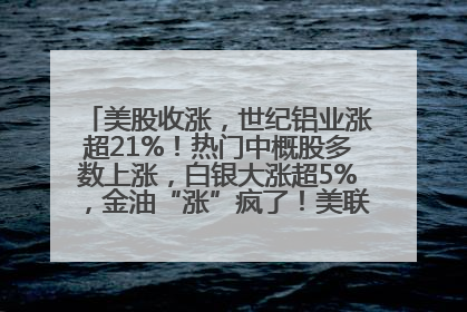 美股收涨，世纪铝业涨超21%！热门中概股多数上涨，白银大涨超5%，金油“涨”疯了！美联储官员最新表态
