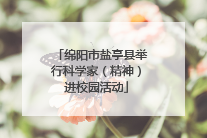 绵阳市盐亭县举行科学家（精神）进校园活动