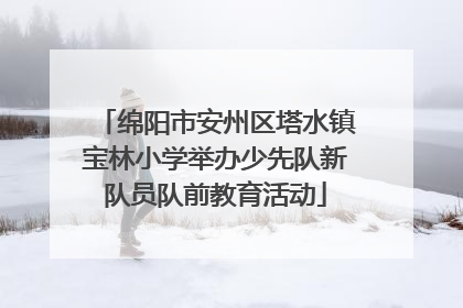 绵阳市安州区塔水镇宝林小学举办少先队新队员队前教育活动