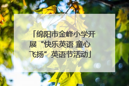 绵阳市金峰小学开展“快乐英语 童心飞扬”英语节活动