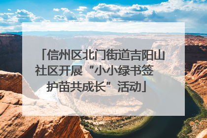 信州区北门街道吉阳山社区开展“小小绿书签 护苗共成长”活动
