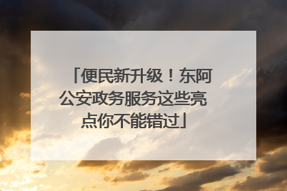 便民新升级！东阿公安政务服务这些亮点你不能错过