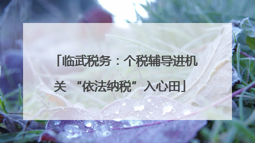 临武税务：个税辅导进机关 “依法纳税”入心田