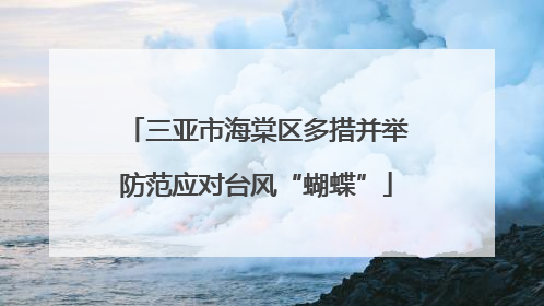 三亚市海棠区多措并举防范应对台风“蝴蝶”