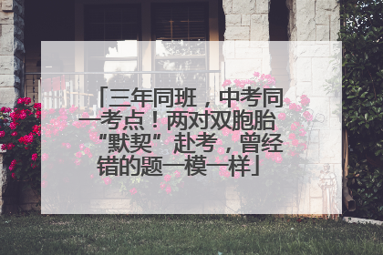 三年同班，中考同一考点！两对双胞胎“默契”赴考，曾经错的题一模一样