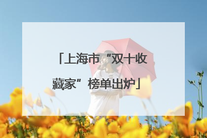上海市“双十收藏家”榜单出炉