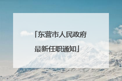东营市人民政府最新任职通知