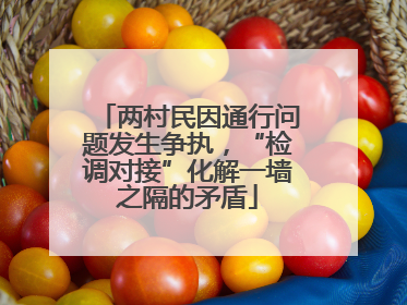 两村民因通行问题发生争执，“检调对接”化解一墙之隔的矛盾
