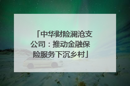 中华财险澜沧支公司：推动金融保险服务下沉乡村