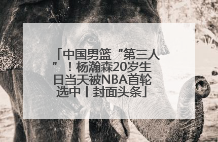 中国男篮“第三人”！杨瀚森20岁生日当天被NBA首轮选中丨封面头条