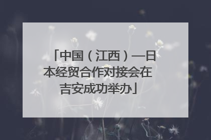 中国（江西）—日本经贸合作对接会在吉安成功举办