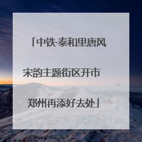中铁·泰和里唐风宋韵主题街区开市 郑州再添好去处