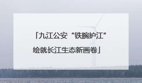 九江公安“铁腕护江”绘就长江生态新画卷