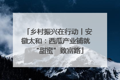 乡村振兴在行动丨安徽太和：西瓜产业铺就“甜蜜”致富路
