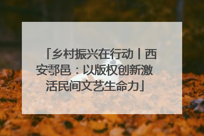 乡村振兴在行动丨西安鄠邑：以版权创新激活民间文艺生命力