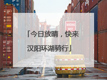 今日放晴，快来汉阳环湖骑行