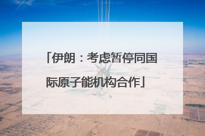伊朗：考虑暂停同国际原子能机构合作
