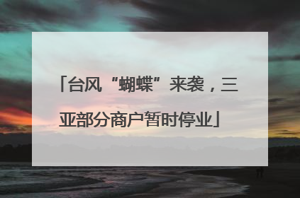 台风“蝴蝶”来袭，三亚部分商户暂时停业