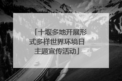 十堰多地开展形式多样世界环境日主题宣传活动
