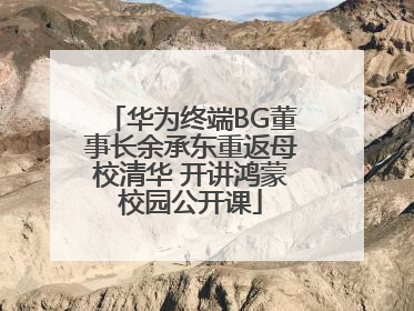 华为终端BG董事长余承东重返母校清华 开讲鸿蒙校园公开课