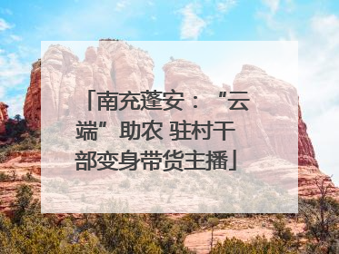 南充蓬安：“云端”助农 驻村干部变身带货主播