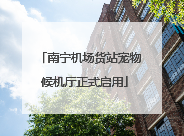 南宁机场货站宠物候机厅正式启用